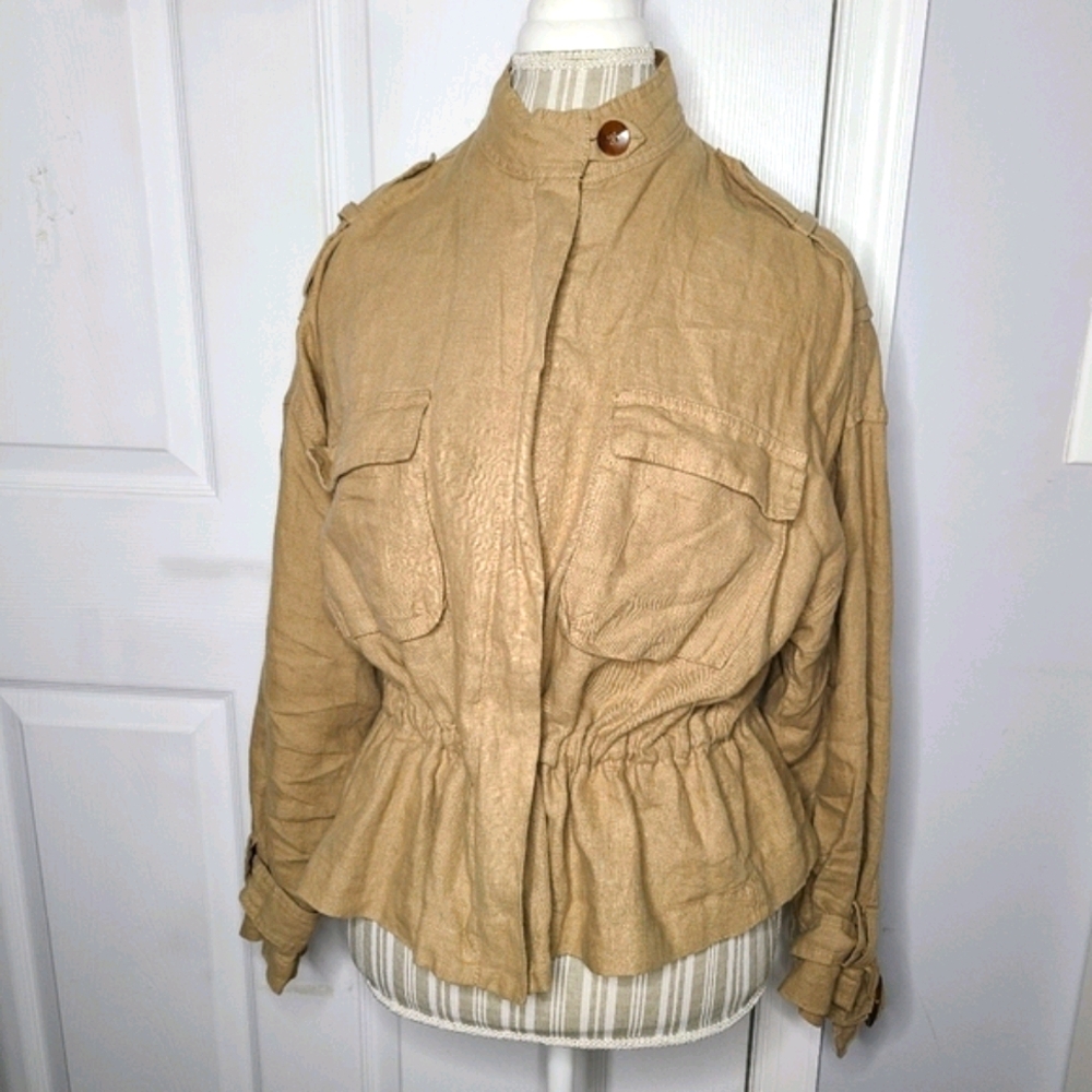 Zara Linen Basic Utility Jacket - image 2